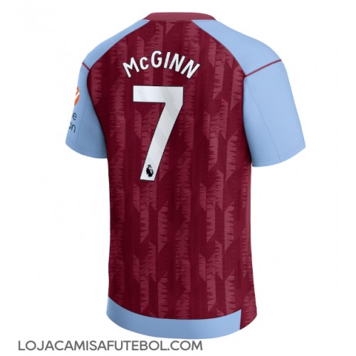 Camisa de Futebol Aston Villa John McGinn #7 Equipamento Principal 2023-24 Manga Curta